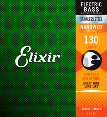 Elixir 13436 Nanoweb Single  Stainless Steel Bass .130