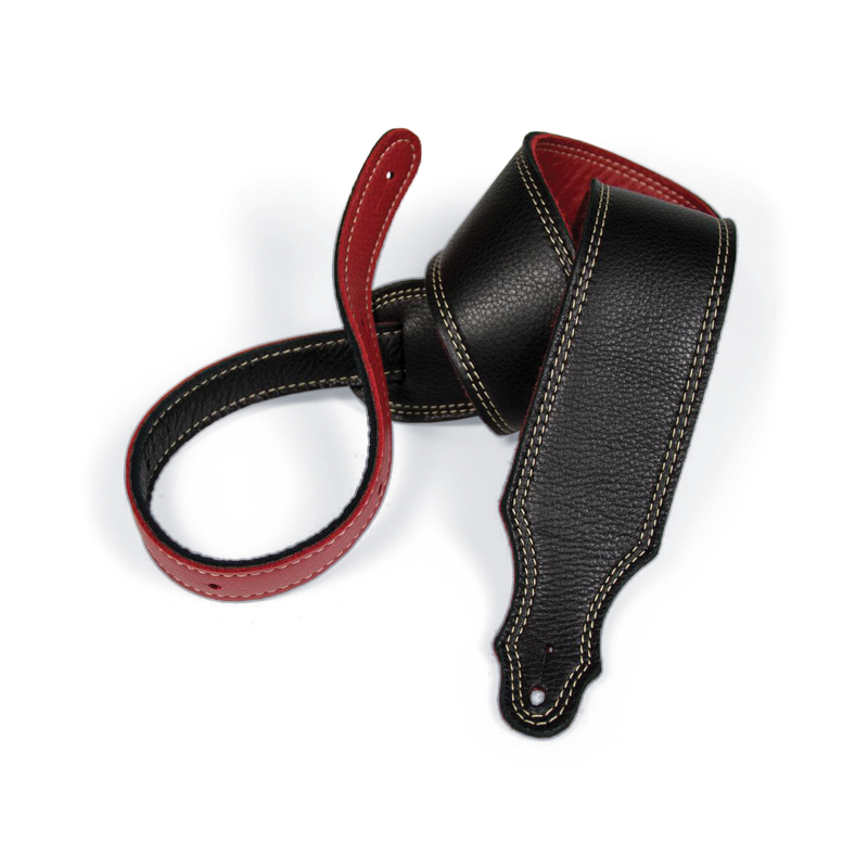 Franklin 2.5" 3-Ply Reversible Glove Leather Strap Black / Red