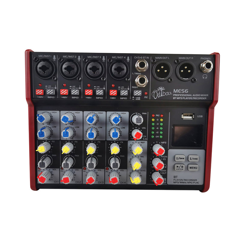 Outback 6 Channel Mixer w/Bluetooth/USB/MP3 Player
