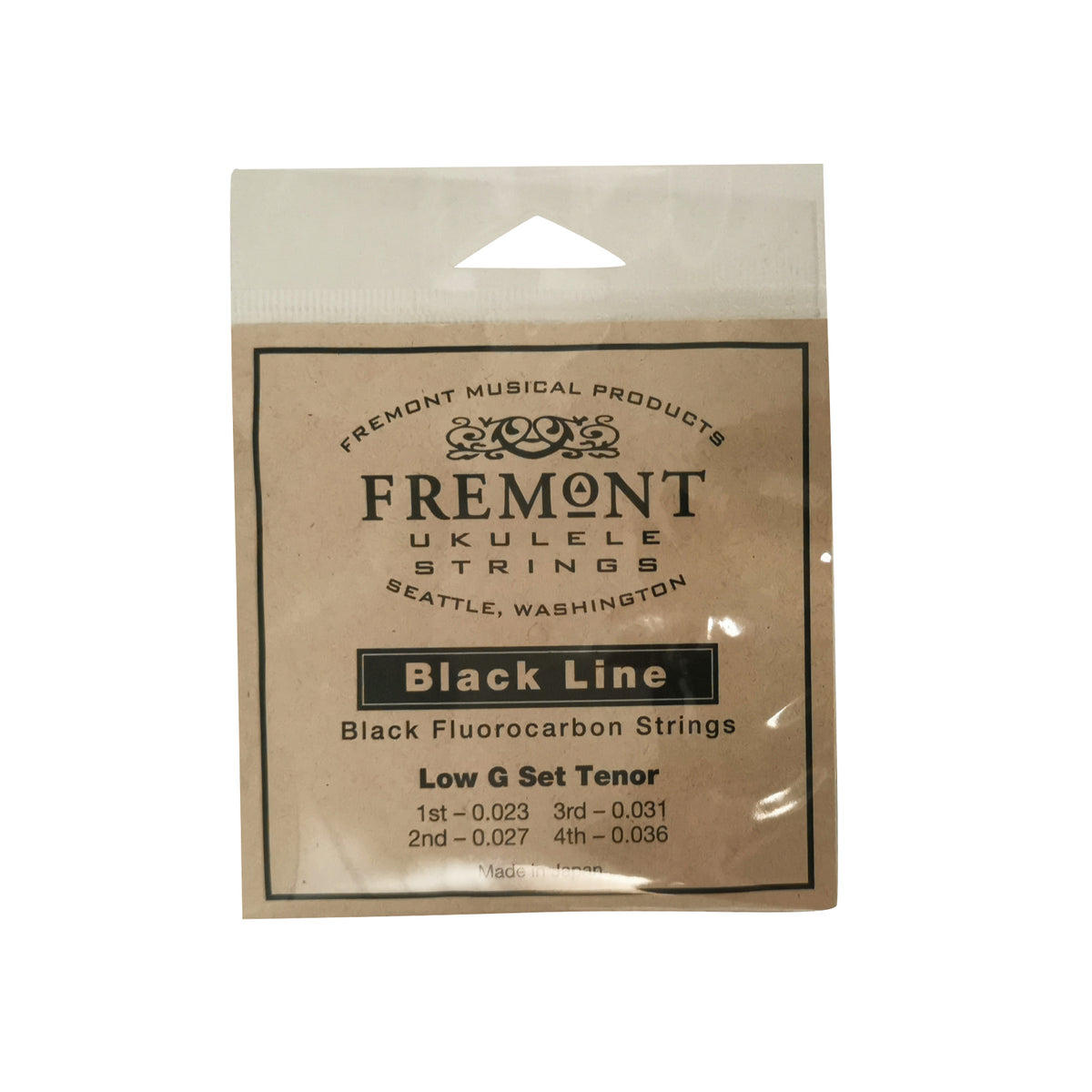 Fremont Black Flurocarbon Low G Set for Tenor Ukulele Strings