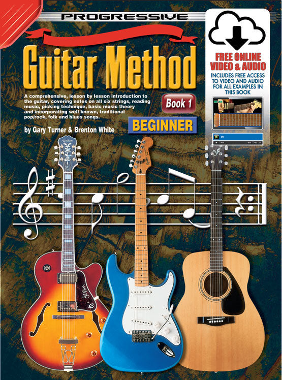 5 x Progressive Guitar Method 1 Book/Online Video & Audio