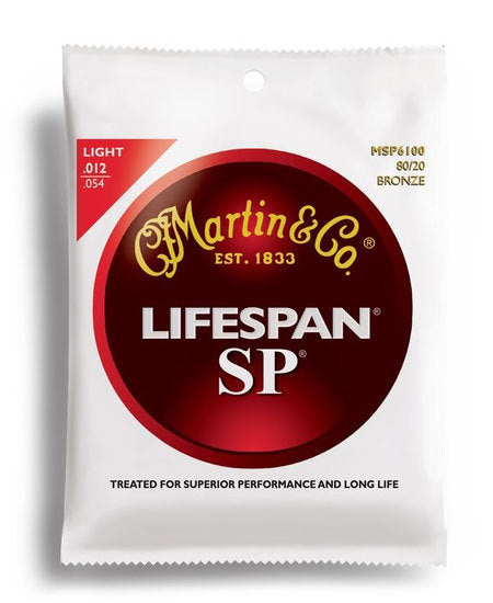 Martin SP Lifespan 80/20 Bronze Light Guitar String Set (12-54)