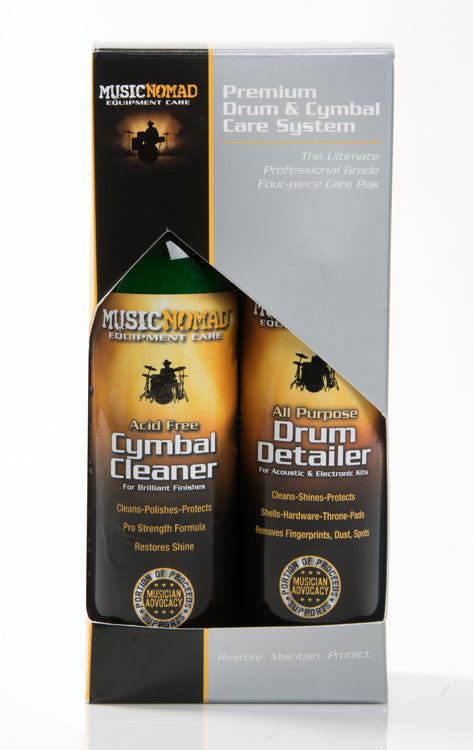 Music Nomad Premium Drum and Cymbal Care Kit 4-Pce