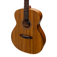 Martinez Acoustic-Electric Small Body Guitar with Built-In Tuner (Koa)