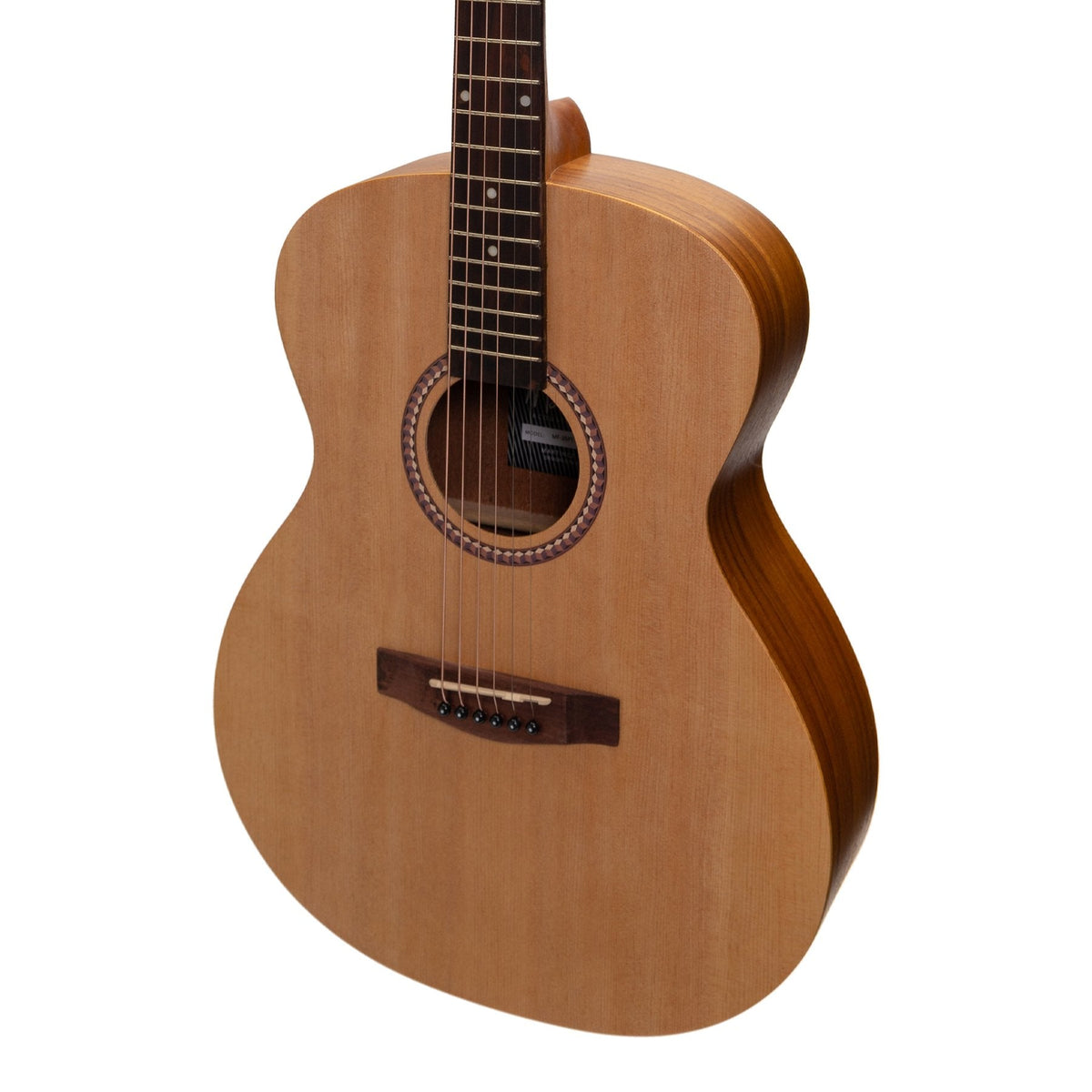 Martinez Acoustic-Electric Small Body Guitar with Built-In Tuner (Spruce/Koa)