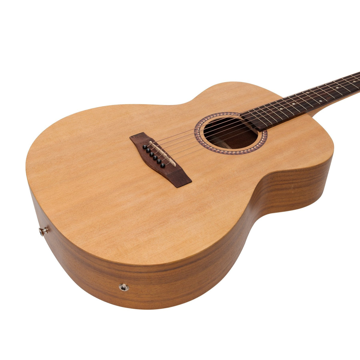Martinez Acoustic-Electric Small Body Guitar with Built-In Tuner (Spruce/Koa)