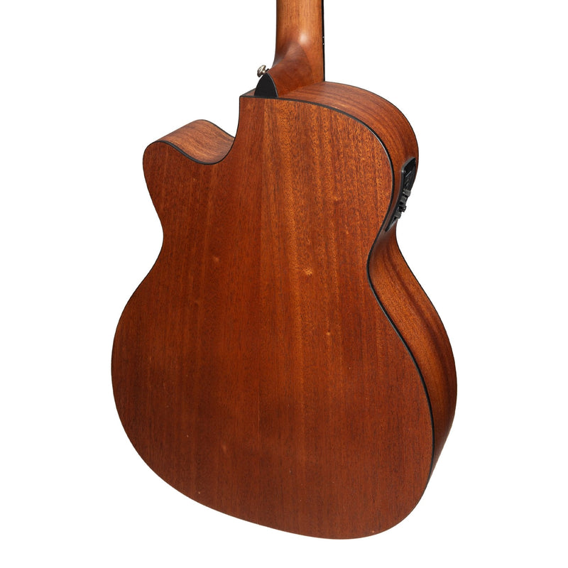 Martinez 'Natural Series' Solid Mahogany Top 12-String Acoustic-Electric Small Body Cutaway Guitar (Open Pore)