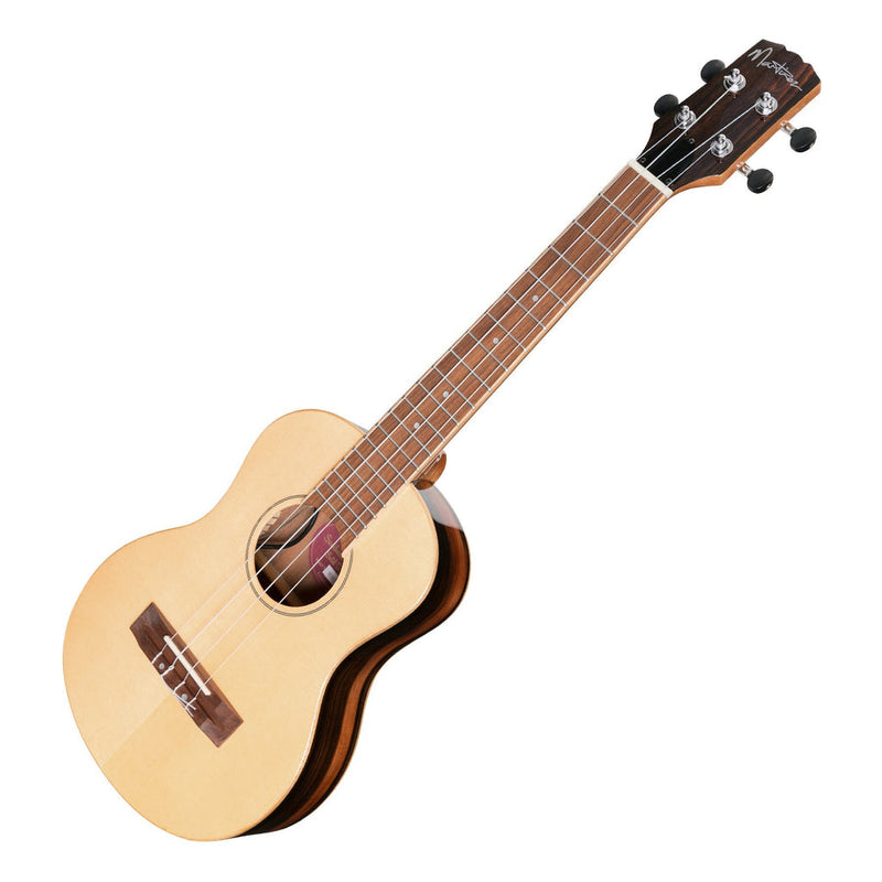 Martinez 'Southern Belle 7 Series' Spruce Solid Top Electric Tenor Ukulele with Hard Case (Natural Gloss)