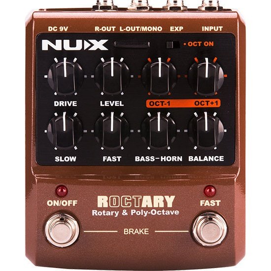 NuX Roctary Speaker Simulator & Polyphonic Octave Pedalwith Built-In Overdrive