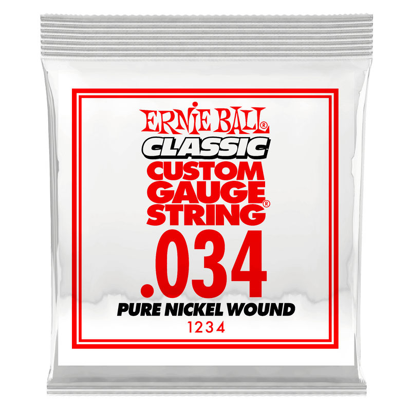 Ernie Ball Singles - Classic Nickel Wound .034