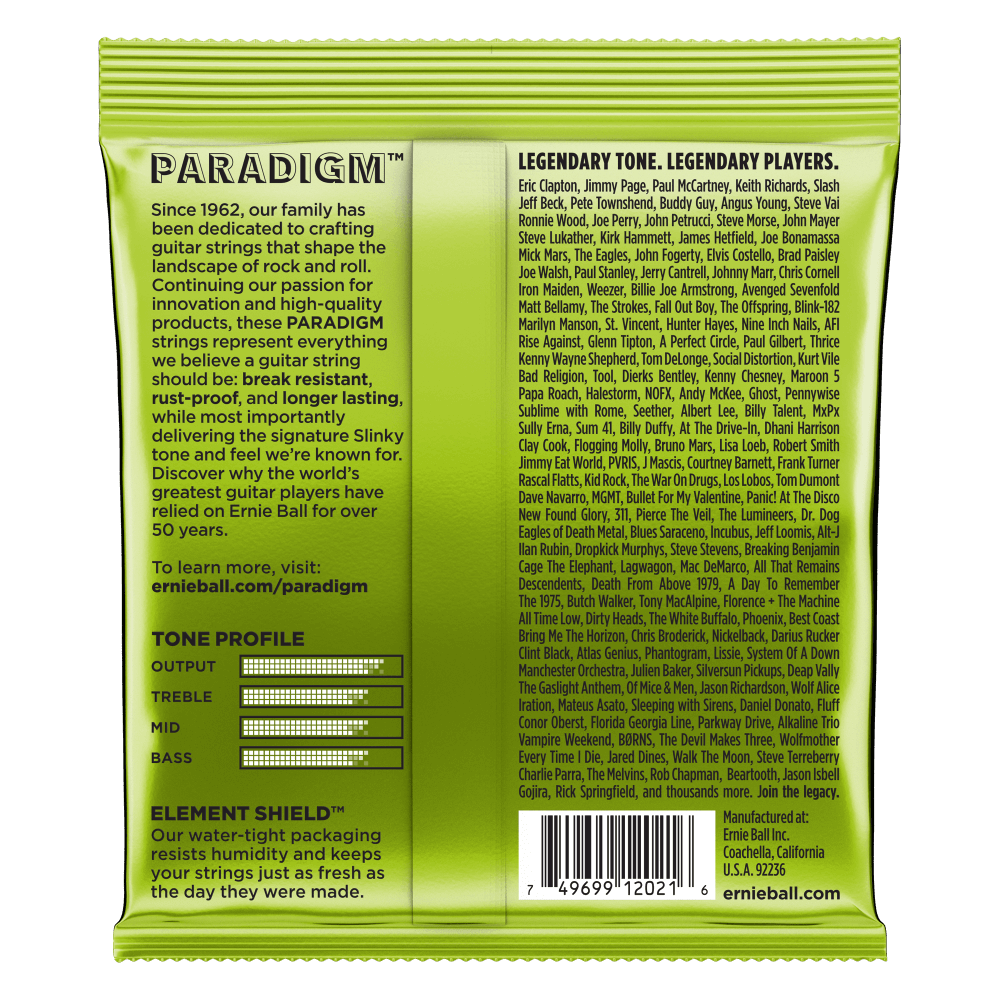 3 x Ernie Ball Paradigm 2021 Regular Slinky Electric Guitar Strings
