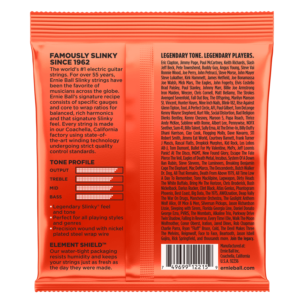 6 x Ernie Ball Skinny Top Heavy Bottom Slinky Nickel Wound Electric Guitar Strings