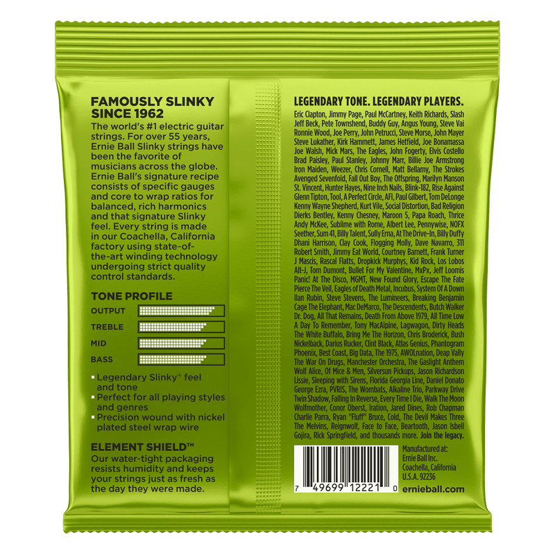 5 x Ernie Ball Regular Slinky Nickel Wound Electric Guitar Strings, 10-46 Gauge