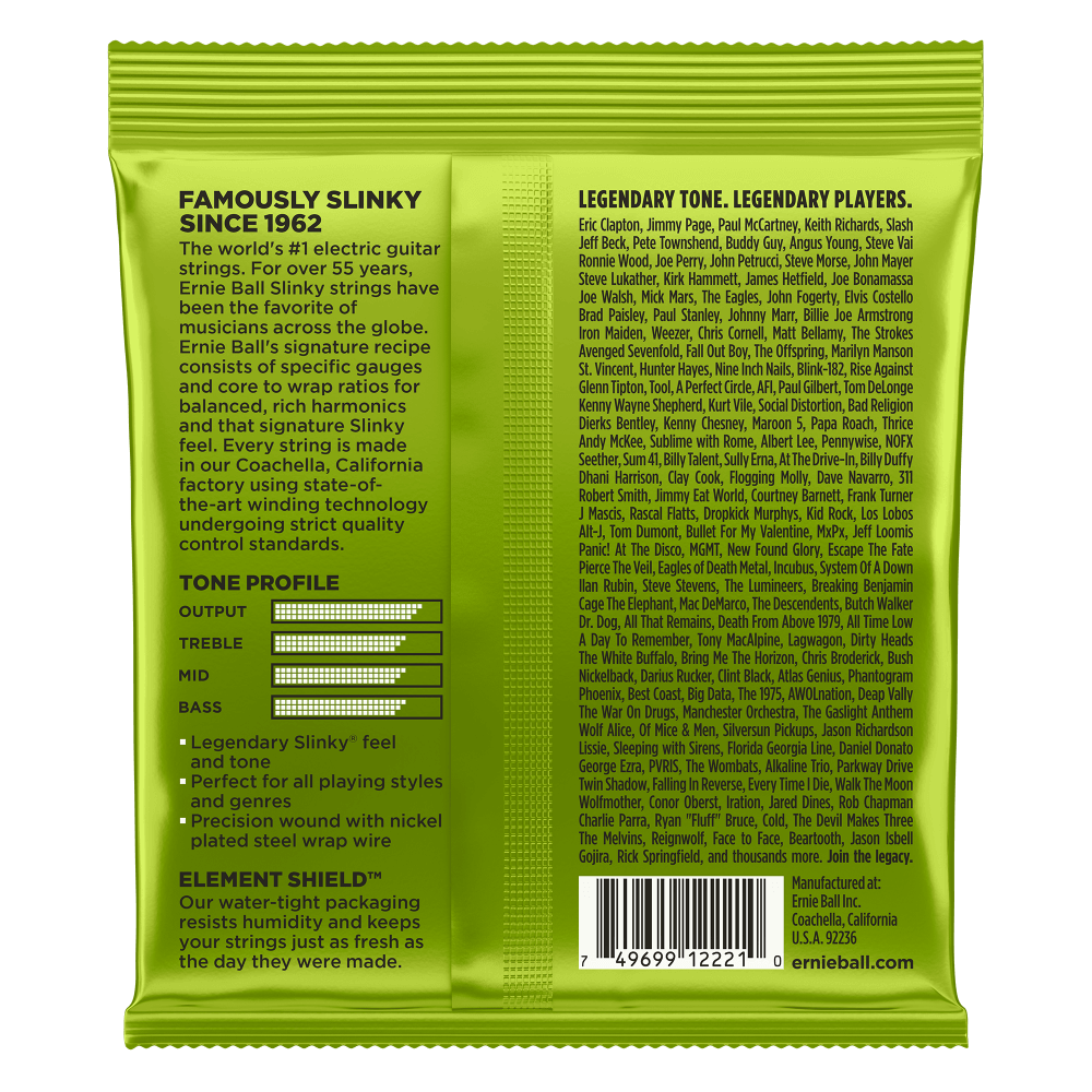 2 x Ernie Ball Regular Slinky Nickel Wound Electric Guitar Strings, 10-46 Gauge