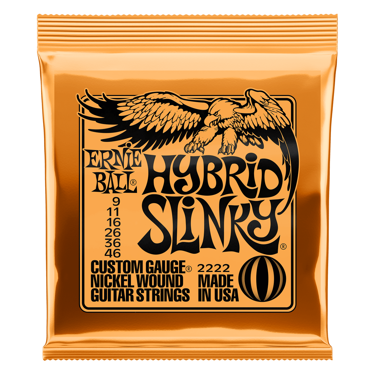 3 x Ernie Ball Hybrid Slinky Nickel Wound Electric Guitar Strings, 9-46 Gauge