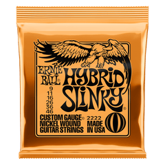 6 x Ernie Ball Hybrid Slinky Nickel Wound Electric Guitar Strings, 9-46 Gauge