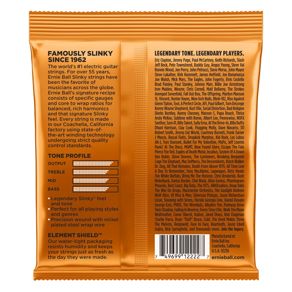 10 x Ernie Ball Hybrid Slinky Nickel Wound Electric Guitar Strings, 9-46 Gauge