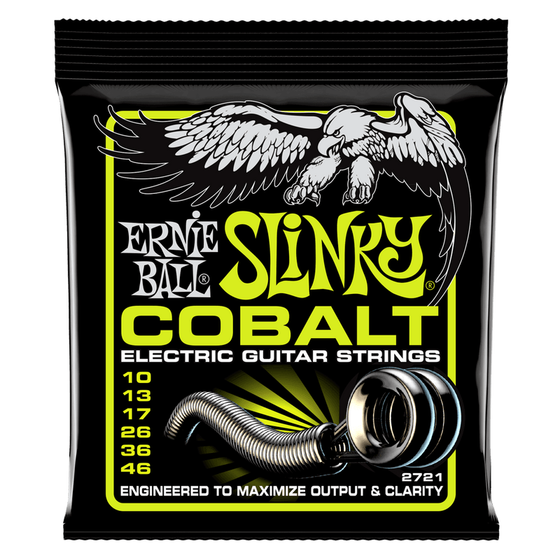 3 x Ernie Ball Regular Slinky Cobalt Electric Guitar Strings, 10-46 gauge