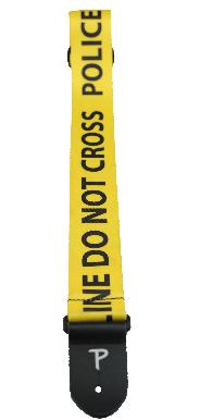 Perris 2" Polyester "Police Line" Guitar Strap with Leather ends