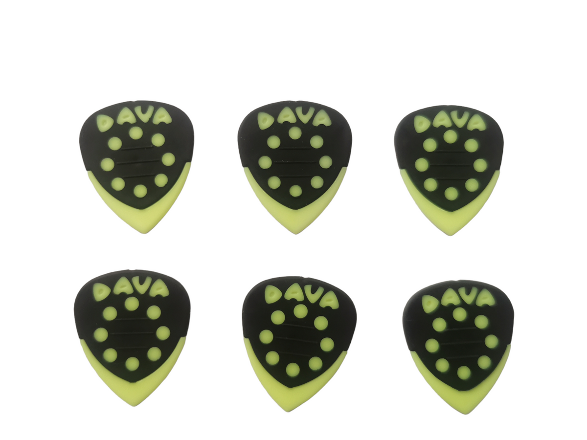 6 x Dava Nylon Grip Tip Pick