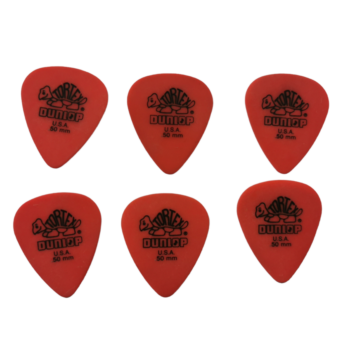 6 x Dunlop Tortex Standard Guitar Picks 0.50mm