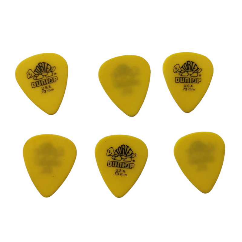 6 x Dunlop Tortex Standard Guitar Picks 0.73mm