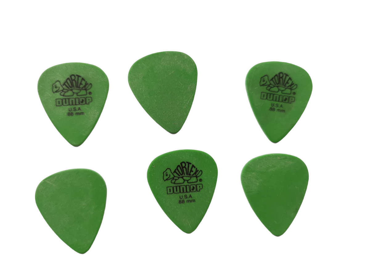 6 x Dunlop Tortex Standard Guitar Picks 0.88mm