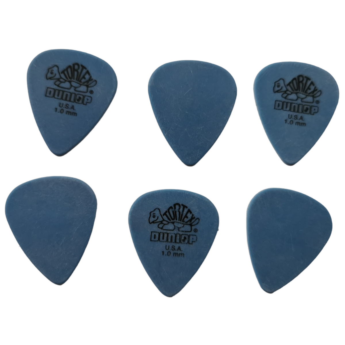 6 x Dunlop Tortex Standard Guitar Picks 1.00mm