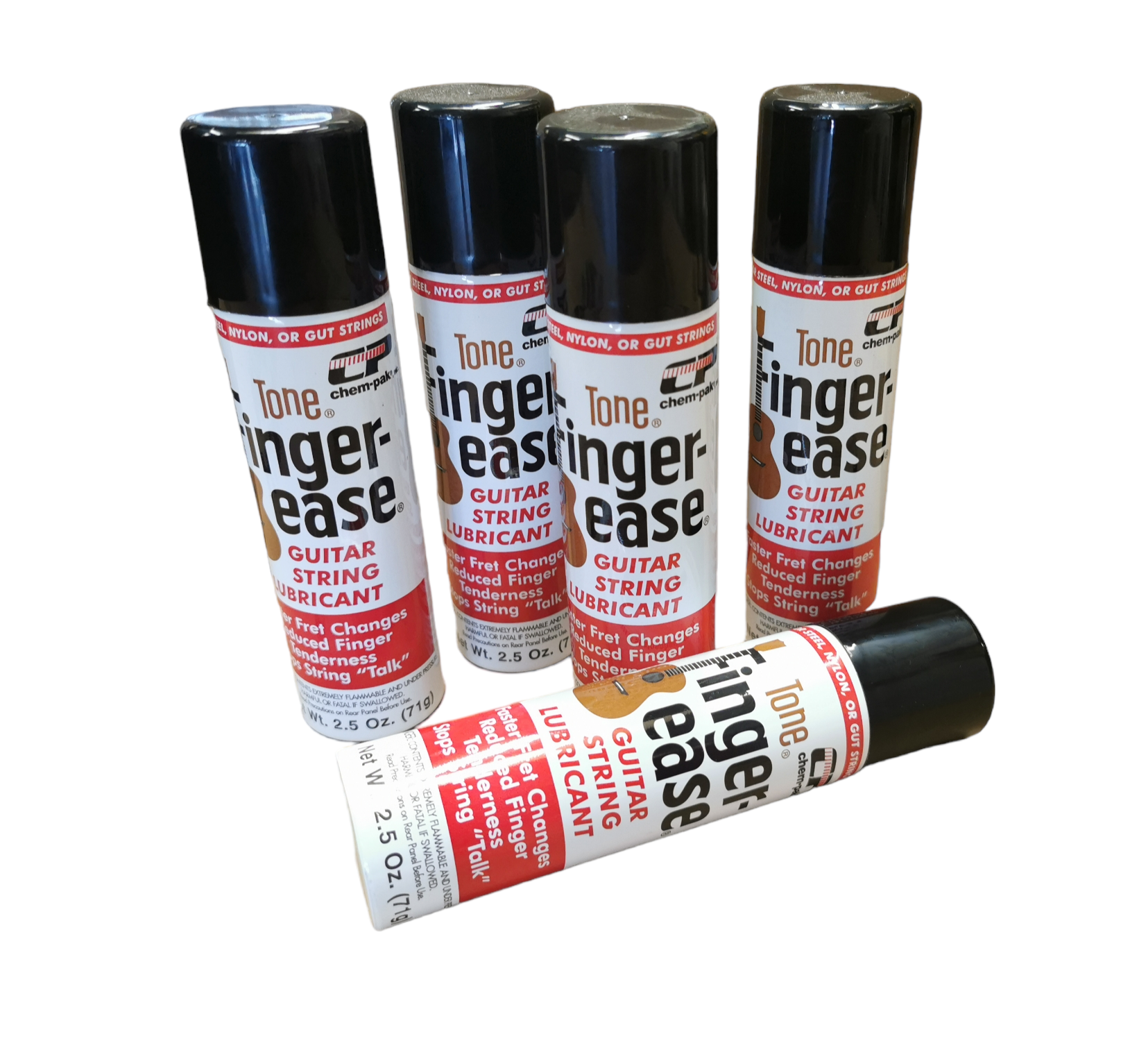 5 x Tone Finger Ease Guitar String Lubricant Aerosol Spray Can