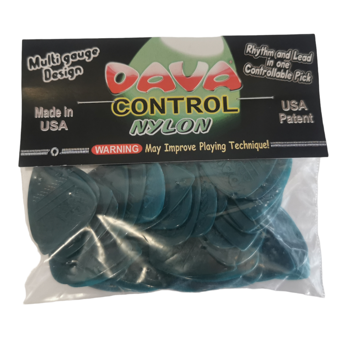 36 x Dava Control Nylon Picks Green
