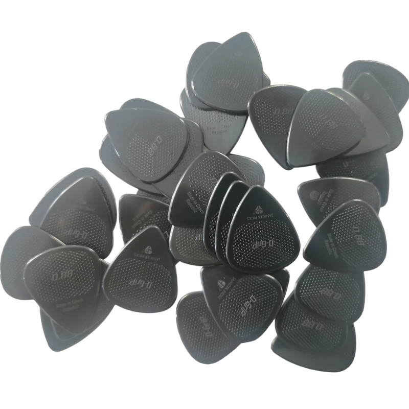 36 x Janicek D-Grip Standard Series Pick in Black (0.88mm)