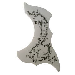 Acoustic Guitar Scratchplate / Pickguard White with Pattern