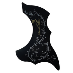 Acoustic Guitar Scratchplate / Pickguard Black with Pattern