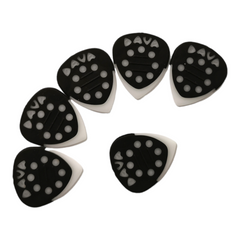 6 x Dava Guitar Picks Delrin Grip Tips in White