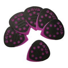 6 x Dava Guitar Picks Delrin Grip Tips in Purple