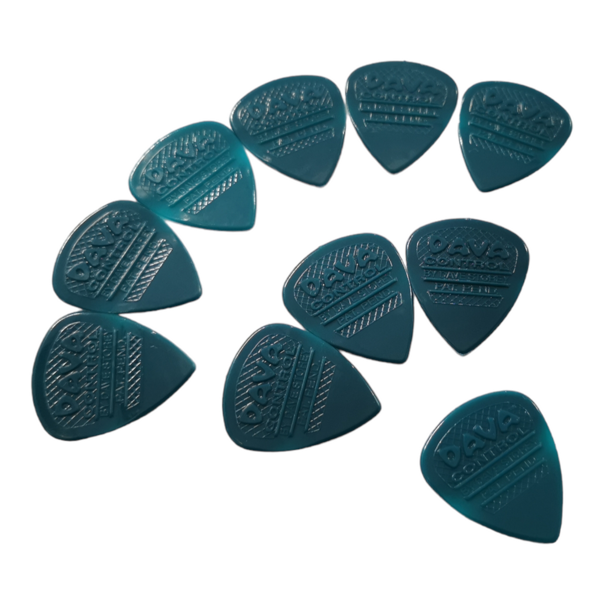 10 x Dava Control Nylon Picks Green