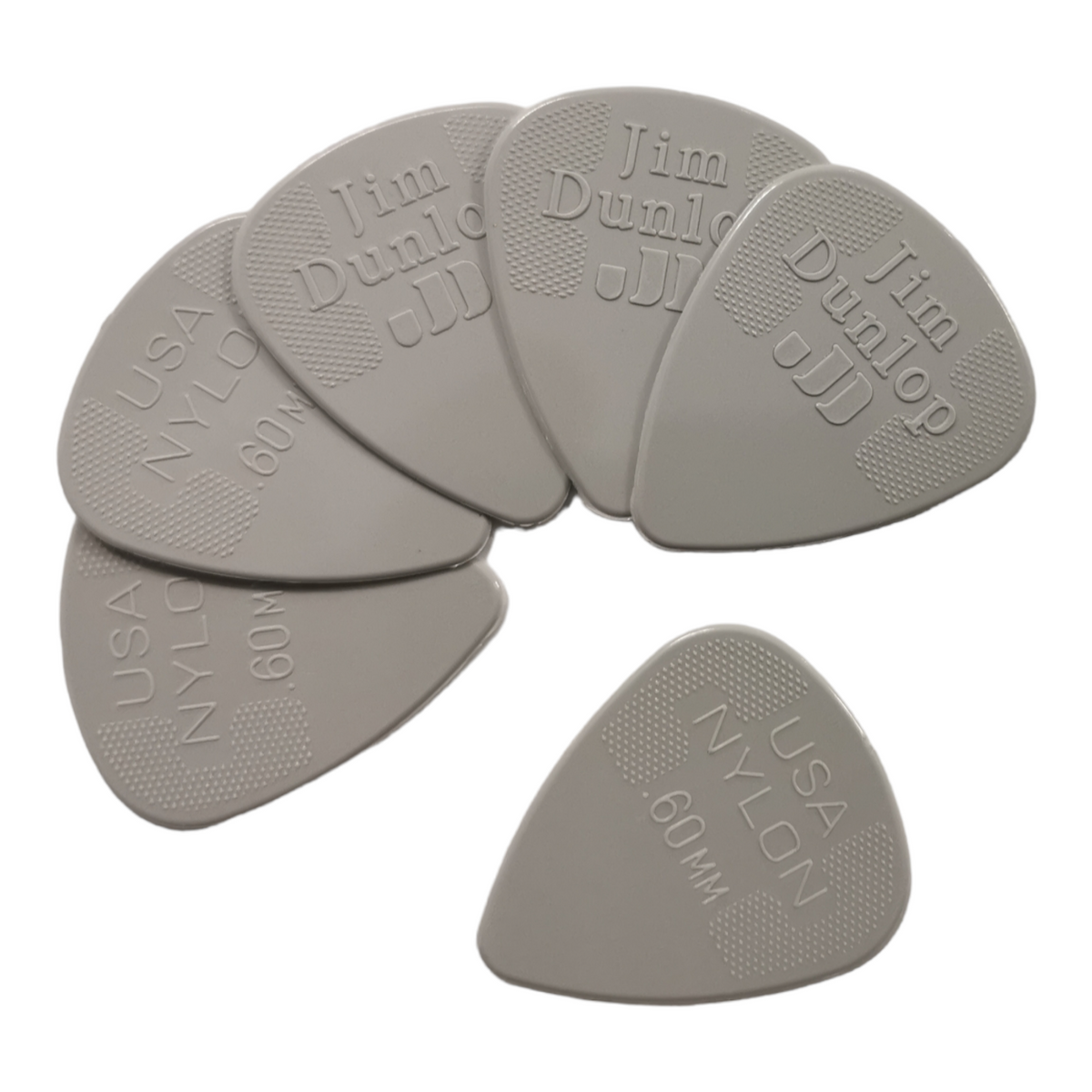 6 x Dunlop Nylon Standard Guitar Picks 0.60mm