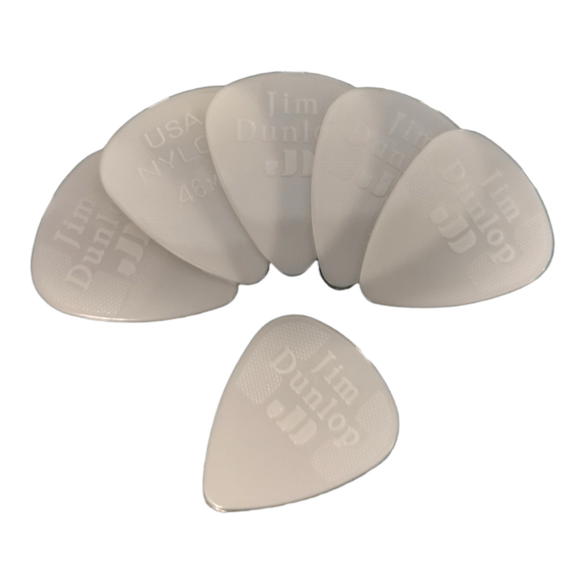 6 x Dunlop Nylon Standard Guitar Picks .46mm