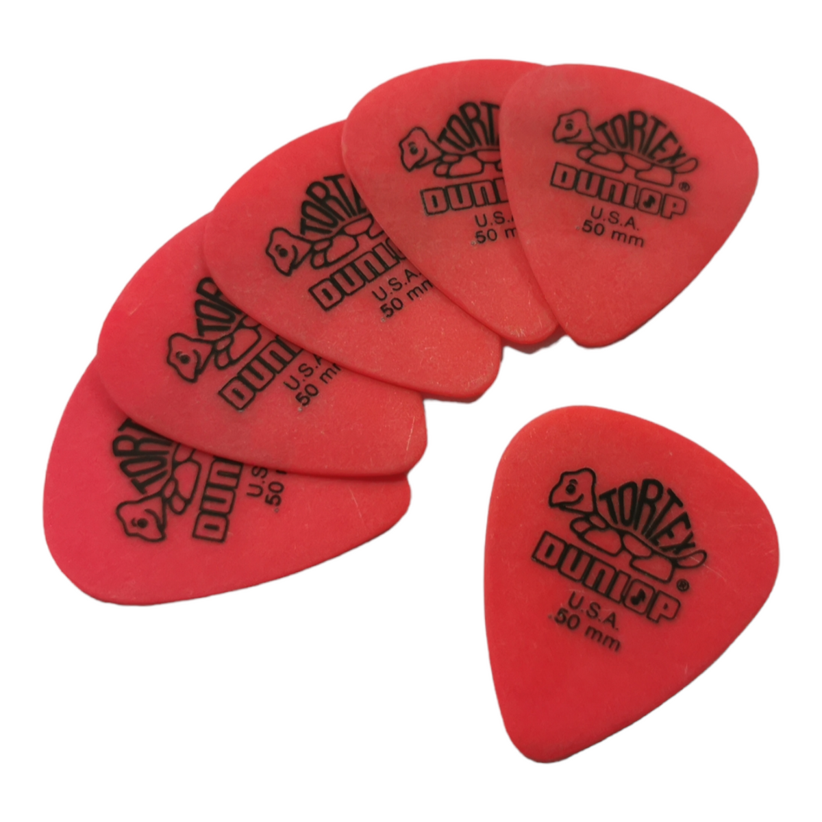 6 x Dunlop Tortex Standard Guitar Picks 0.50mm