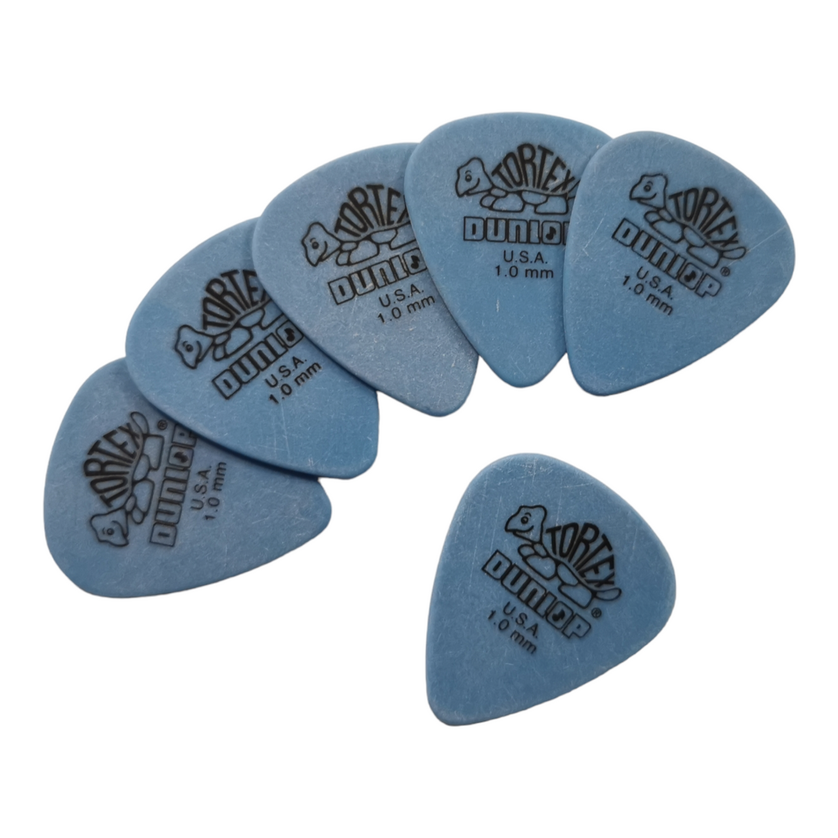 6 x Dunlop Tortex Standard Guitar Picks 1.00mm
