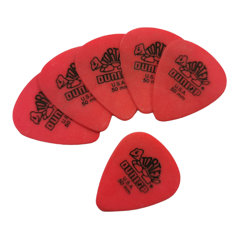 6 x Dunlop Tortex Standard Guitar Picks 0.50mm