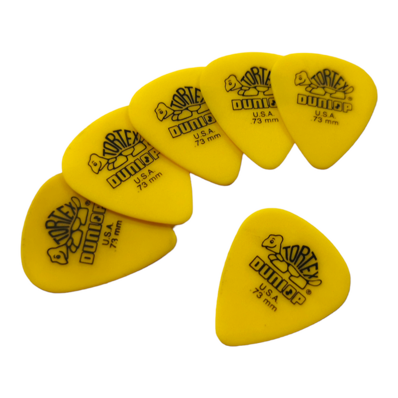 6 x Dunlop Tortex Standard Guitar Picks 0.73mm