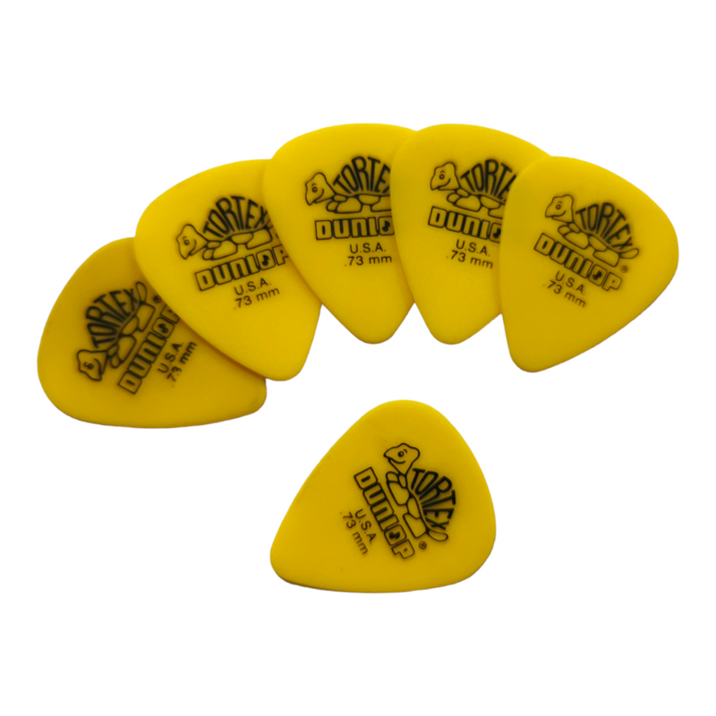 6 x Dunlop Tortex Standard Guitar Picks 0.73mm