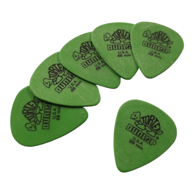 6 x Dunlop Tortex Standard Guitar Picks 0.88mm