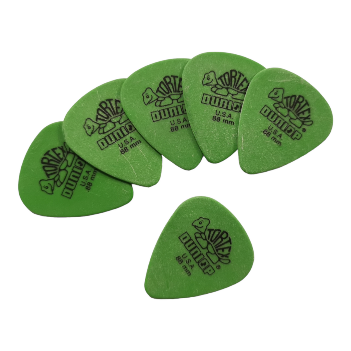 6 x Dunlop Tortex Standard Guitar Picks 0.88mm