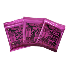 3 x Ernie Ball Electric Guitar Strings Set 11/48 Power Slinky Purple