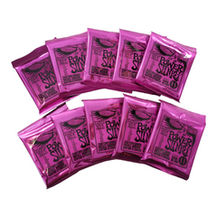 10 x Ernie Ball Electric Guitar Strings Set 11/48 Power Slinky Purple