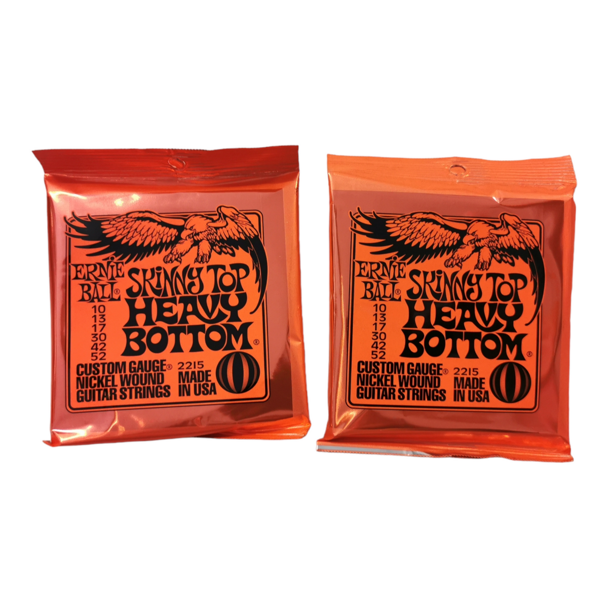 2 x Ernie Ball Skinny Top Heavy Bottom Slinky Nickel Wound Electric Guitar Strings