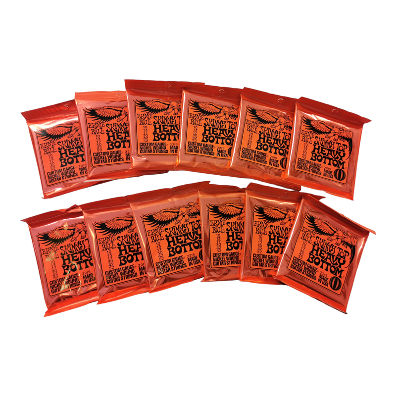 12 x Ernie Ball Skinny Top Heavy Bottom Slinky Nickel Wound Electric Guitar Strings