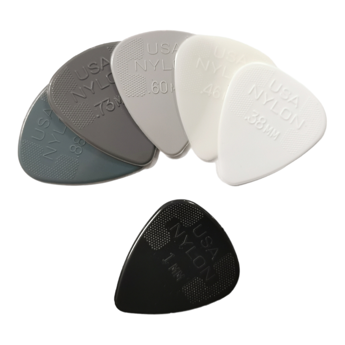 6 x Dunlop Nylon Standard Guitar Picks Mixed Gauges Pack